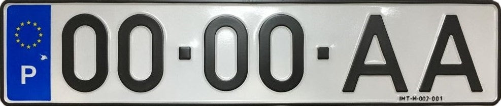 Chapa de Matrícula Retangular Gravada só com P