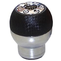 Manete de Velocidades Universal em Alumínio e Pele Preta