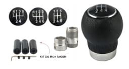 Manete de Velocidades Universal Preta com Indicação de Mudanças