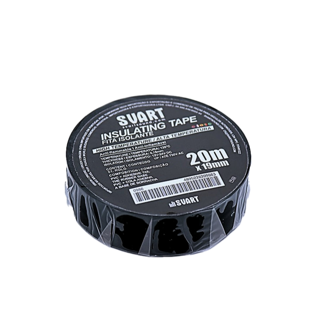 Fita Isoladora Preta Alta Temperatura 20 m x 19 mm