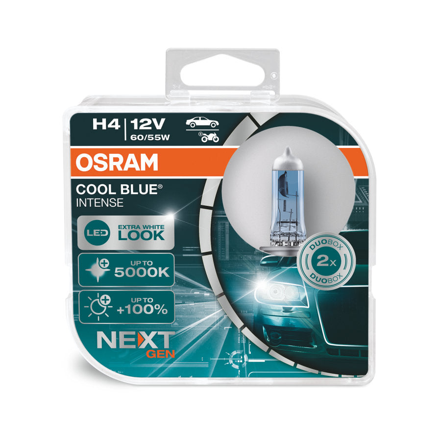 Lâmpadas (2) Halogénio Cool Blue Intense H4 12V 60/55W Osram