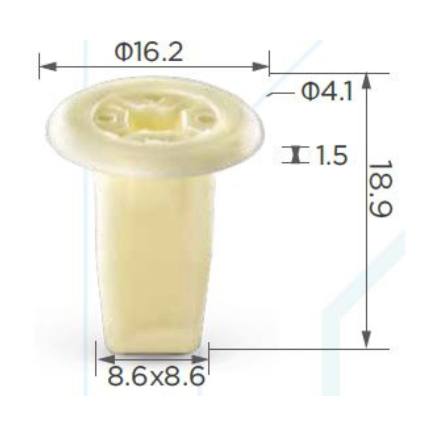 Molas de Fixação em Plástico C34 (embalagem com 50 molas)