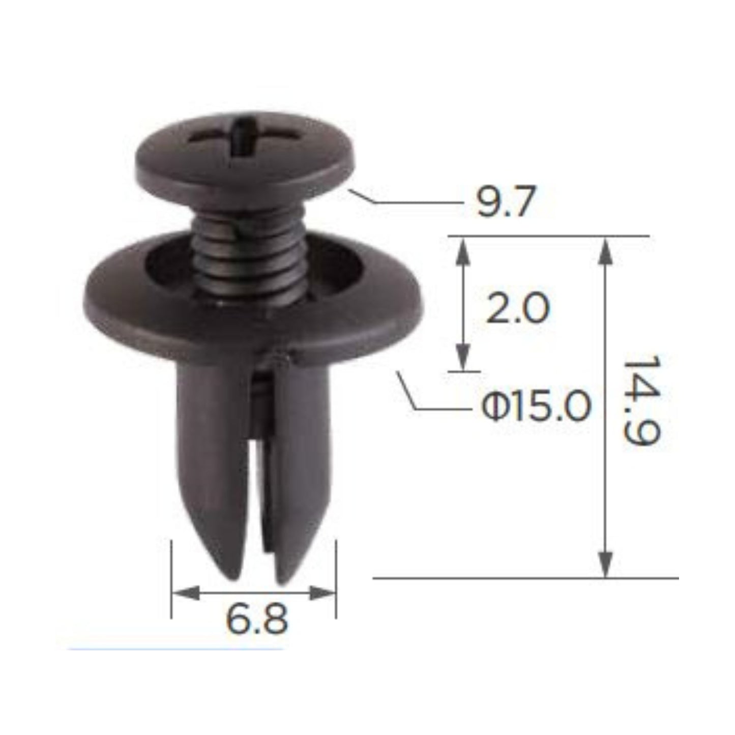 Molas de Fixação em Plástico C44 (embalagem com 50 molas)