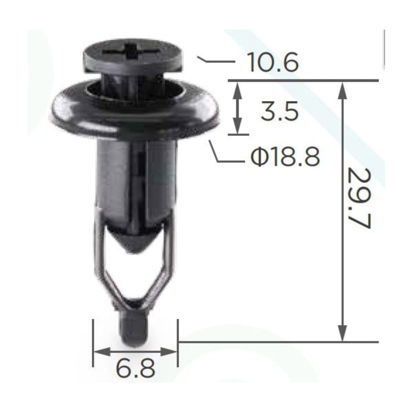 Molas de Fixação em Plástico C584 (embalagem com 50 molas)