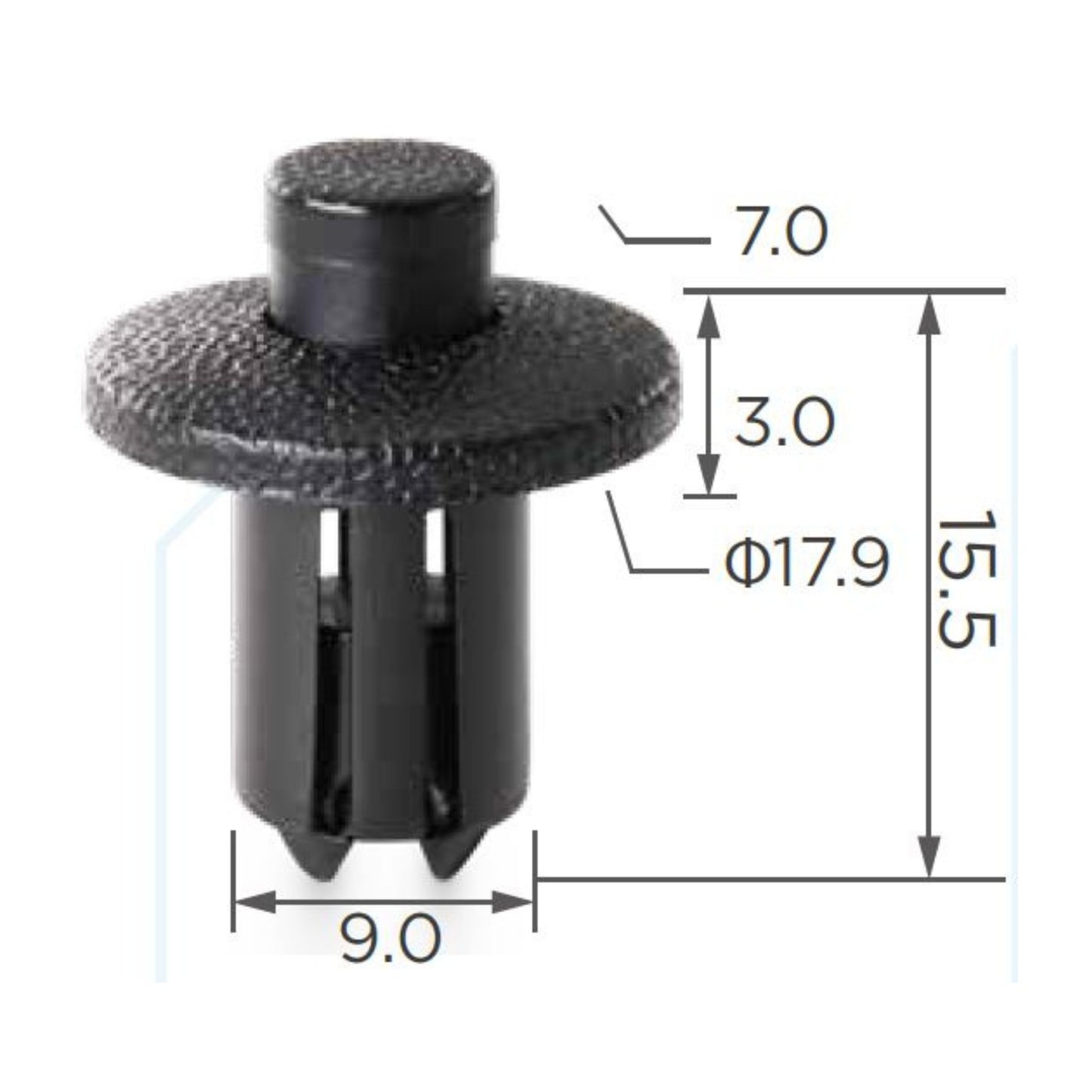Molas de Fixação em Plástico C641 (embalagem com 50 molas)