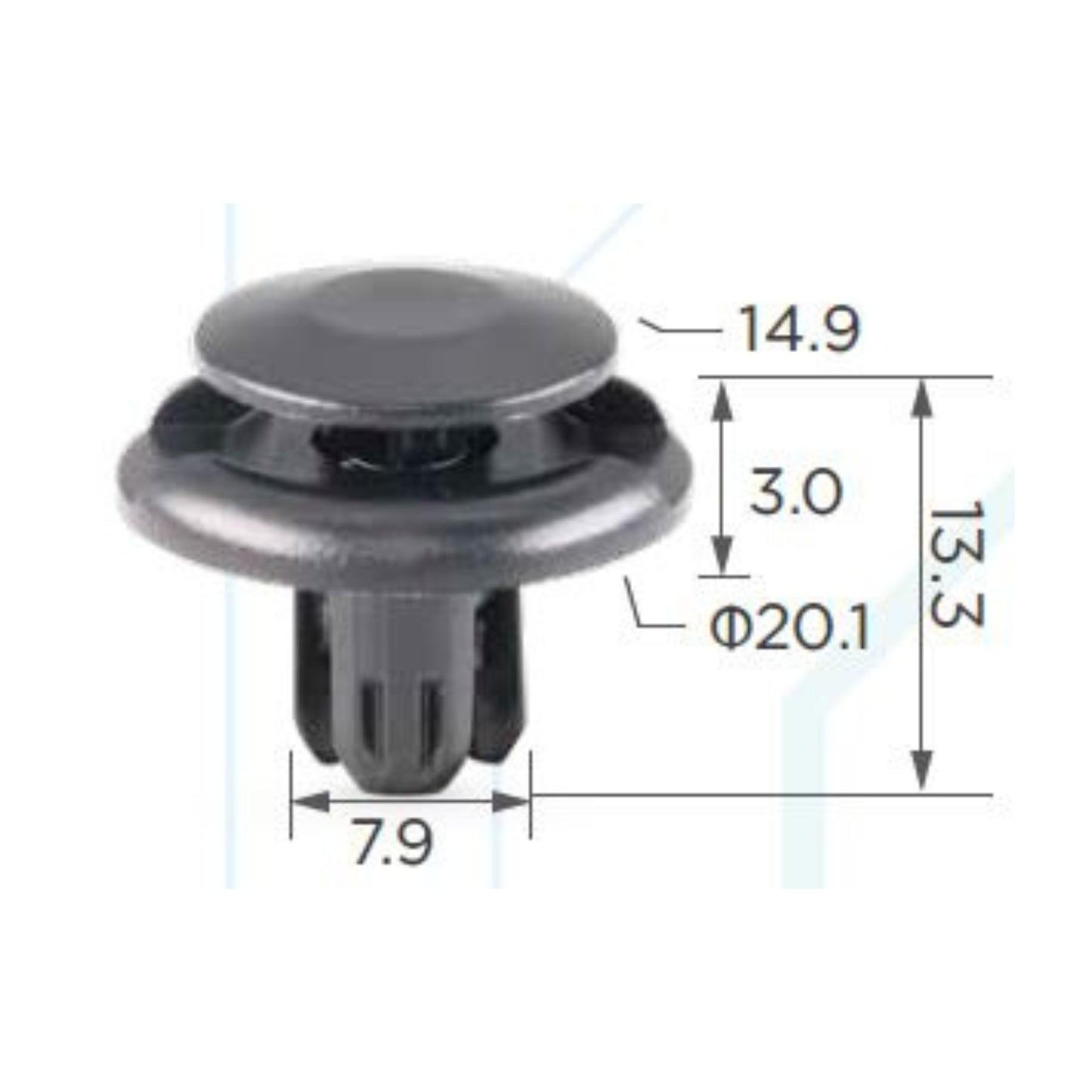 Molas de Fixação em Plástico C83 (embalagem com 50 molas)