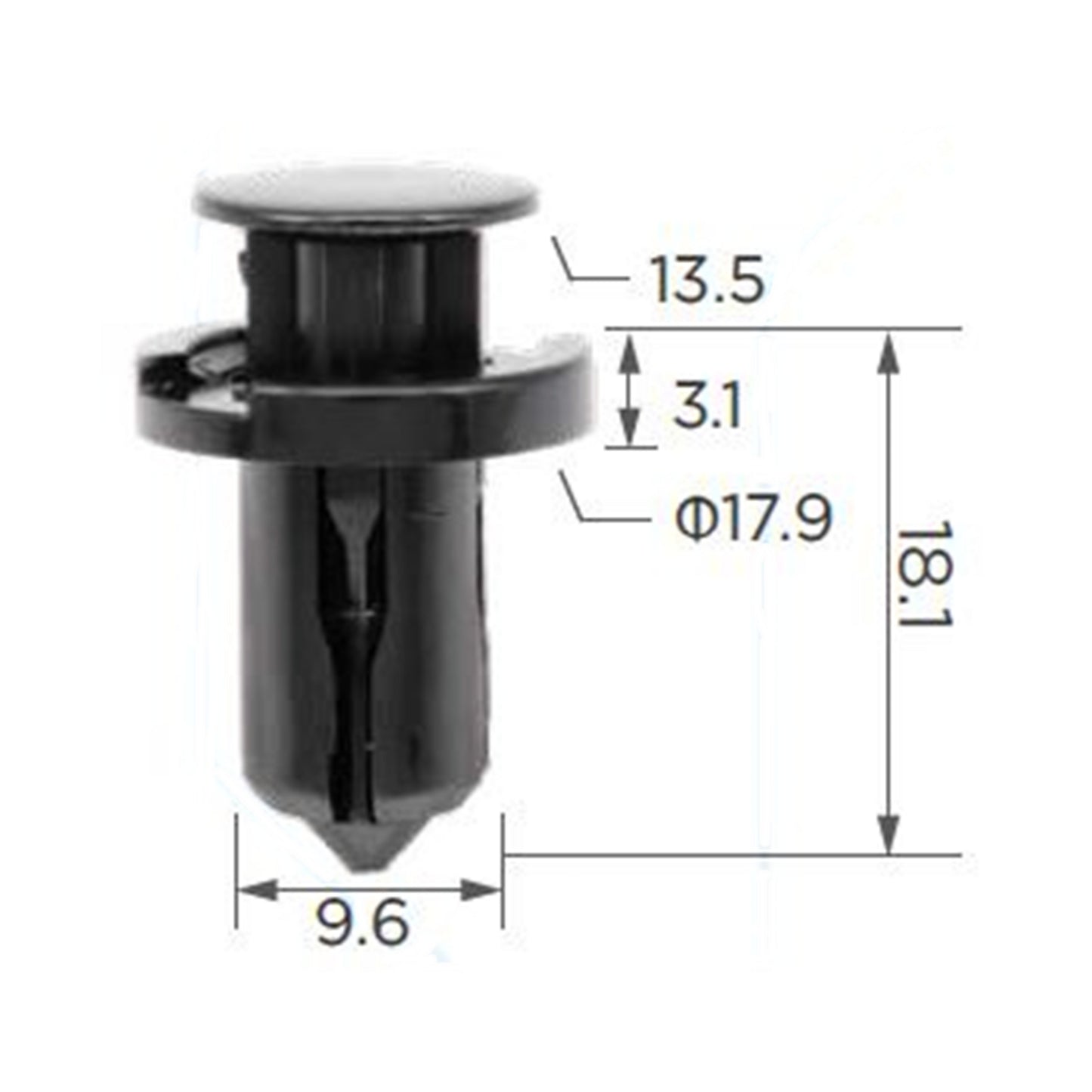 Molas de Fixação em Plástico C89 (embalagem com 50 molas)
