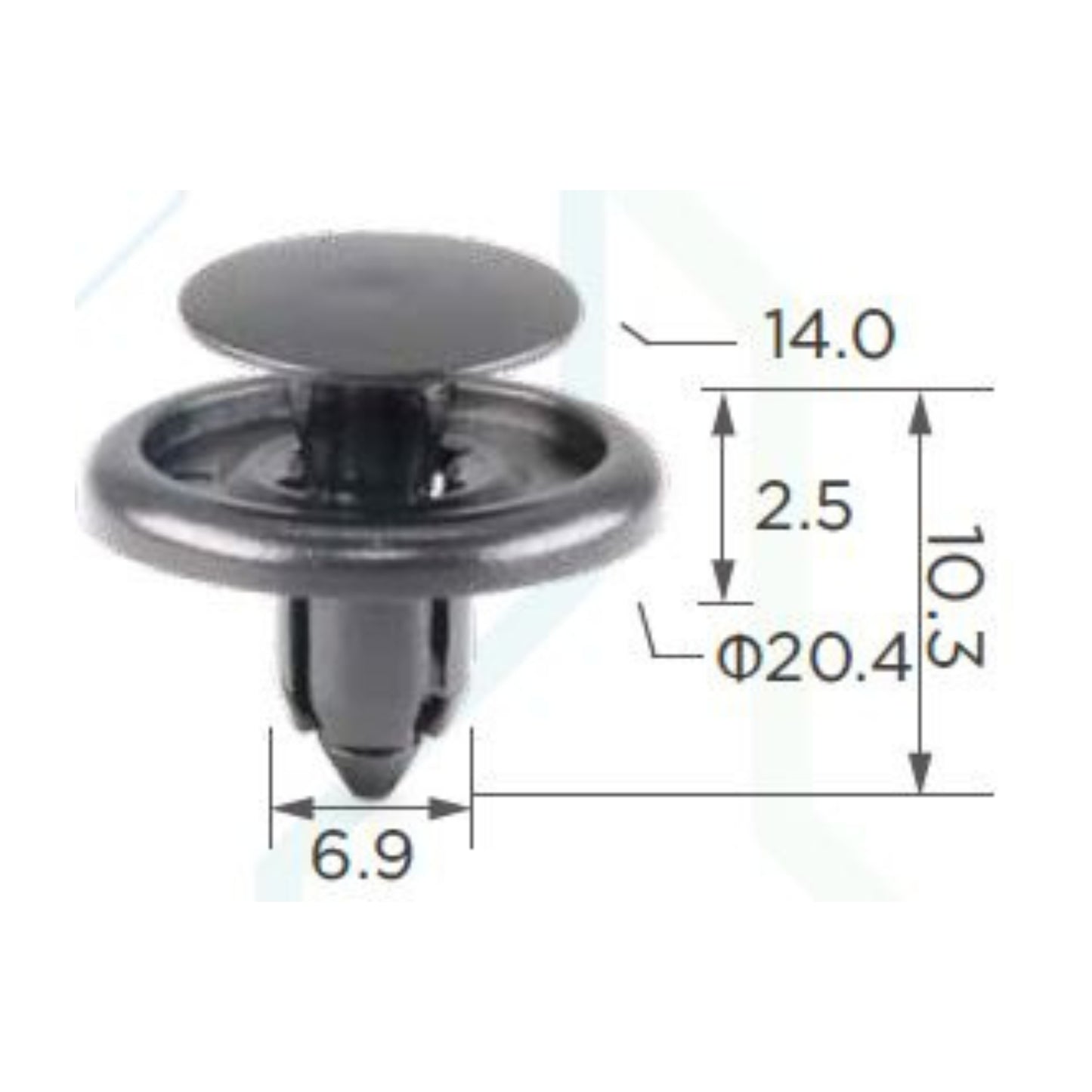 Molas de Fixação em Plástico C90 (embalagem com 50 molas)