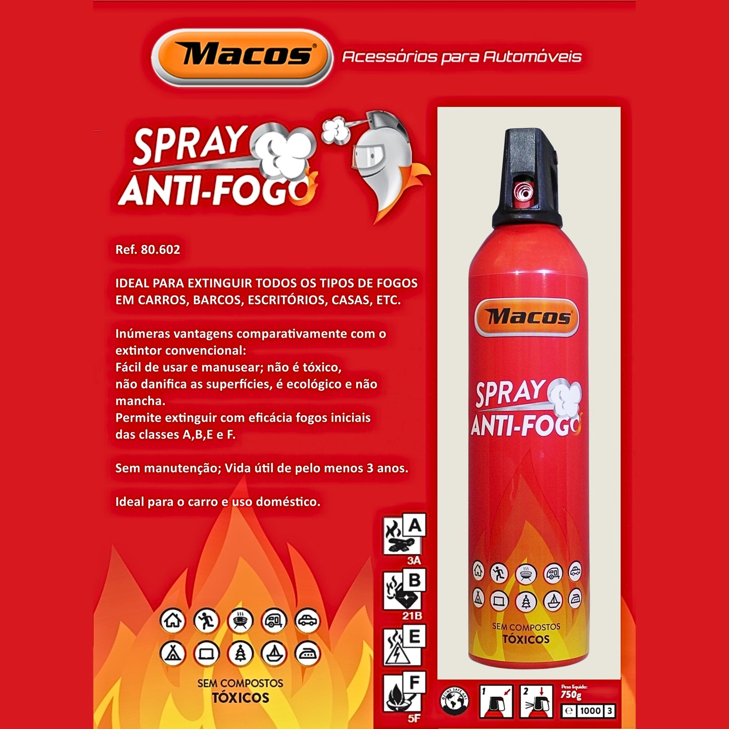 Spray Anti-Fogo 750 gr "Macos"