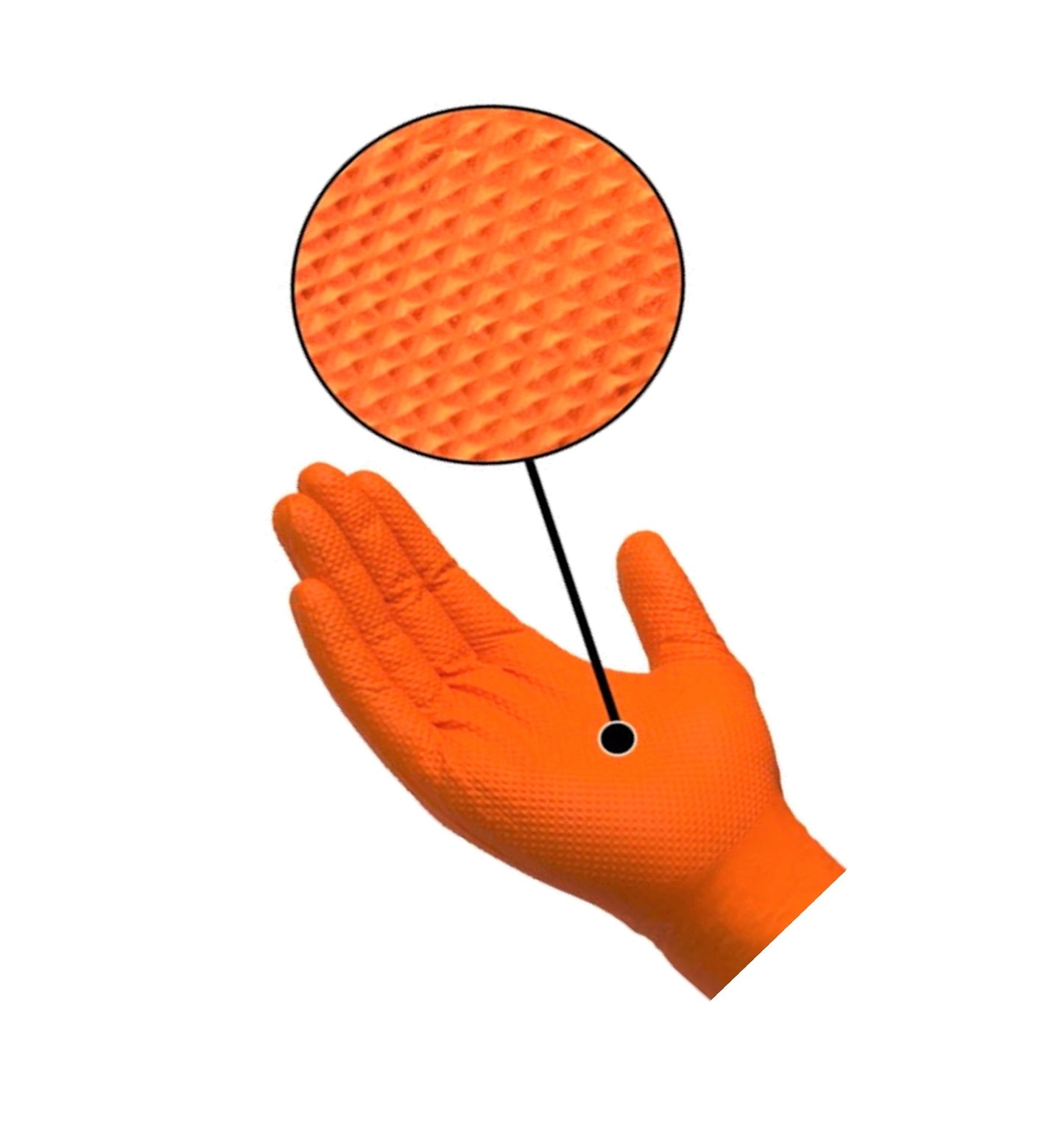 Luvas Nitrilo Laranja Ultragrip Tamanho XL (Cx.50 unidades)