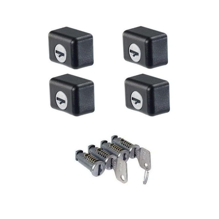 4 anti-theft end caps CRUZ ST + 4 anti-theft key locks #1