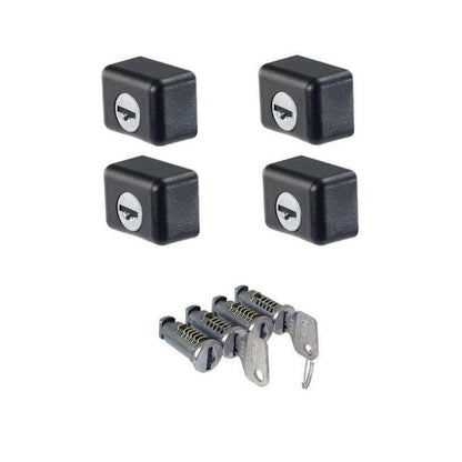 4 anti-theft end caps CRUZ ST + 4 anti-theft key locks #1