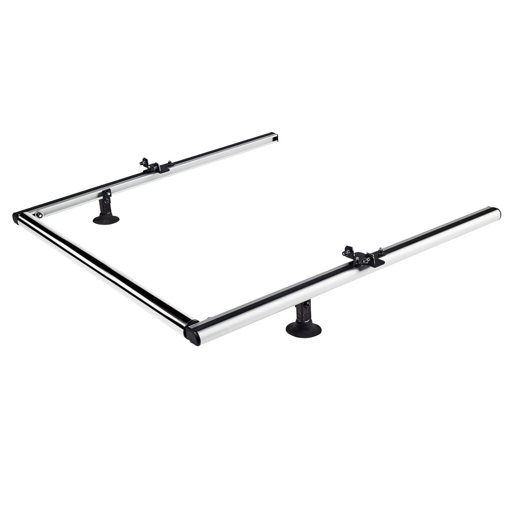 2 aluminium extensible roller CRUZ supports + 80 cm inox roller #1