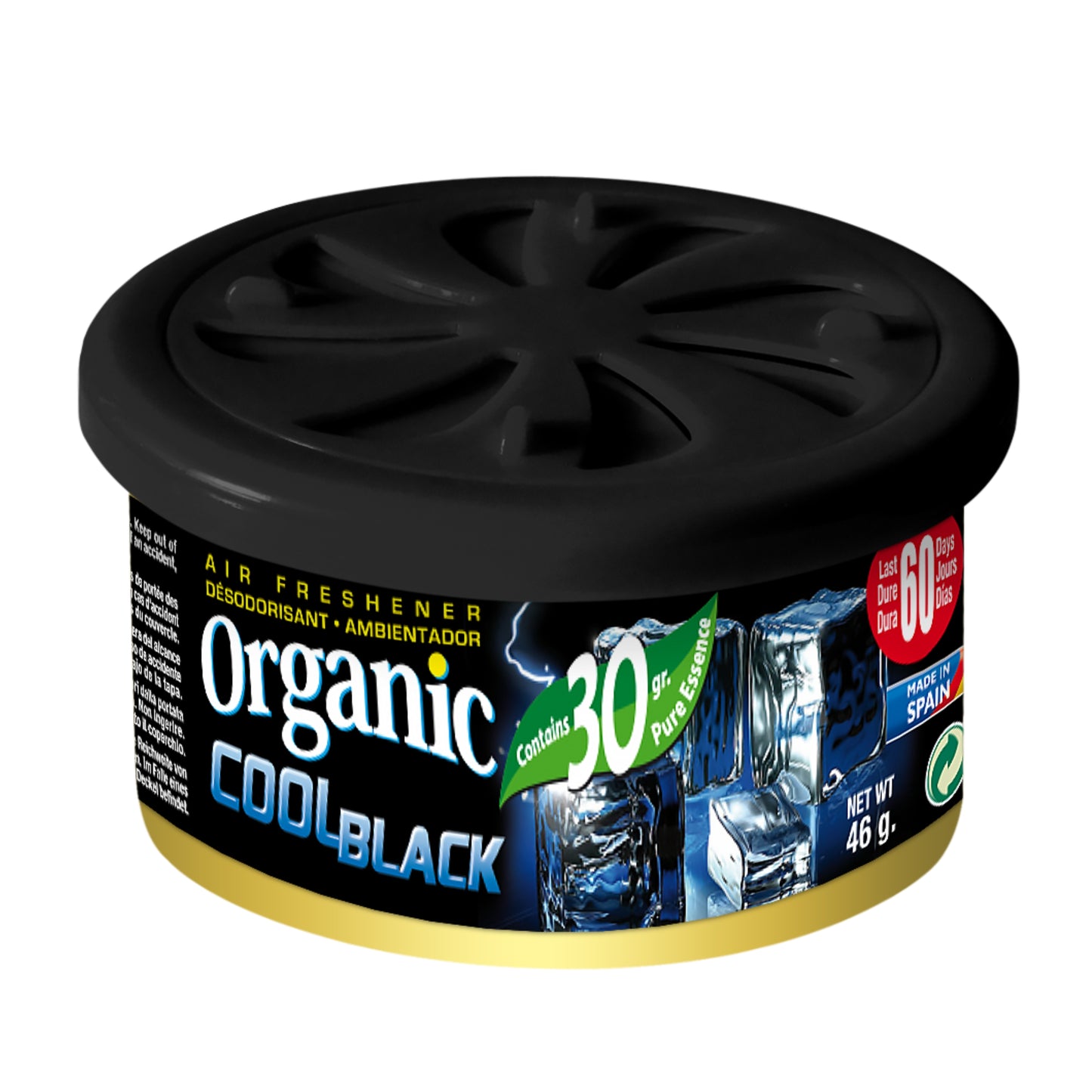 Ambientador em Lata Organic Cool Black