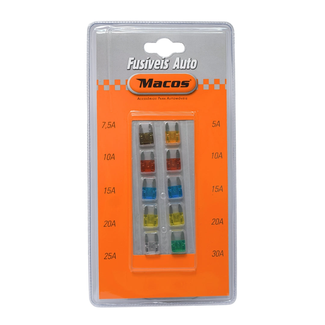 Kit Fusíveis Auto Tipo Ficha (10)