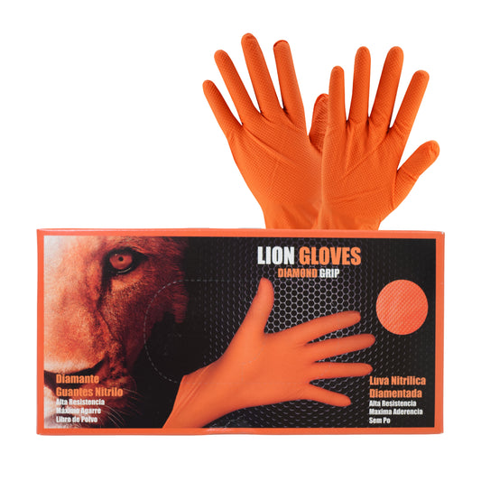 Luvas Nitrilo Laranja Ultragrip Tamanho M (Cx.50 unidades)