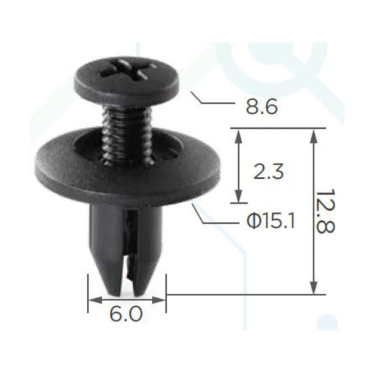 Molas de Fixação em Plástico C135 (embalagem com 50 molas)