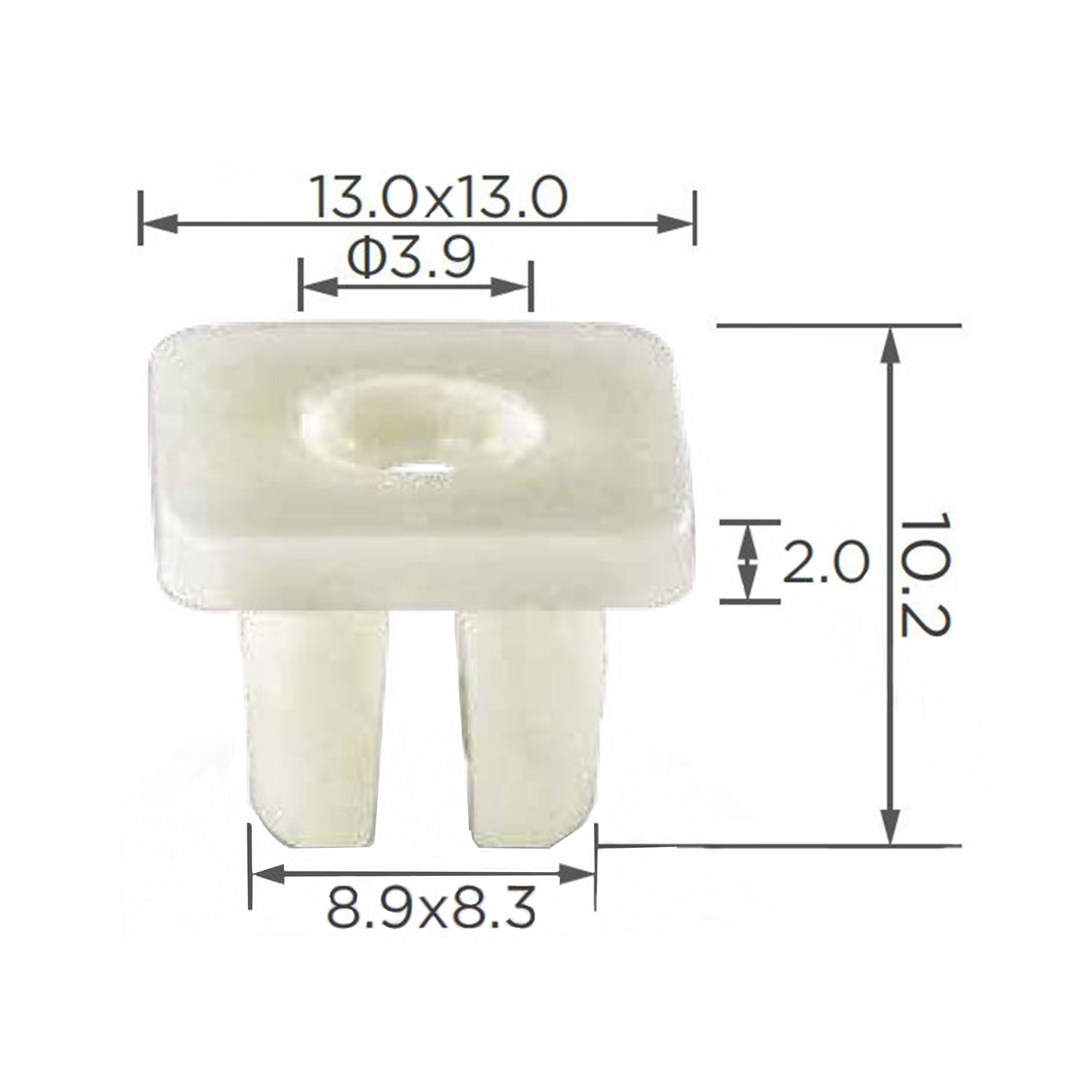 Molas de Fixação em Plástico C129 (embalagem com 50 molas)