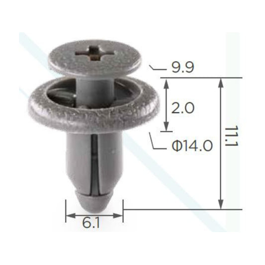 Molas de Fixação em Plástico C274 (embalagem com 50 molas)