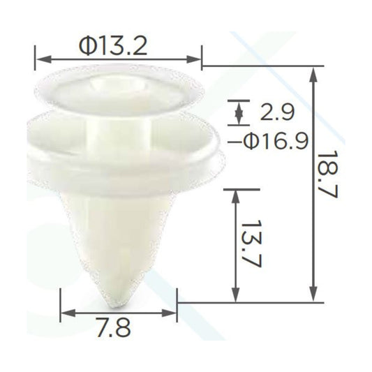 Molas de Fixação em Plástico C275 (embalagem com 50 molas)