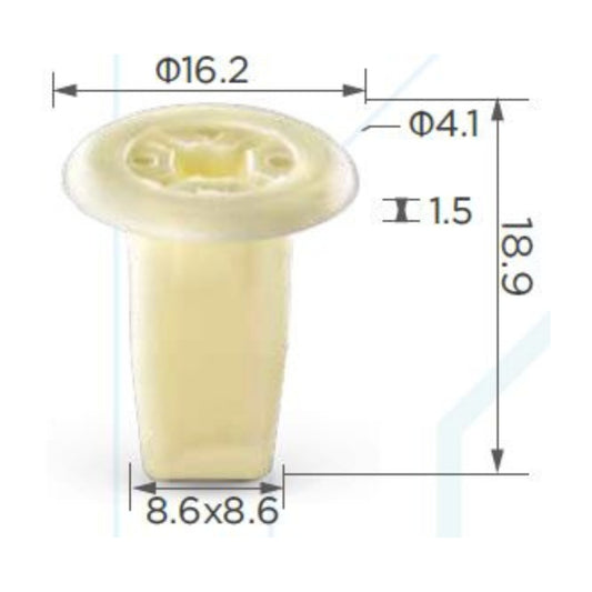 Molas de Fixação em Plástico C34 (embalagem com 50 molas)
