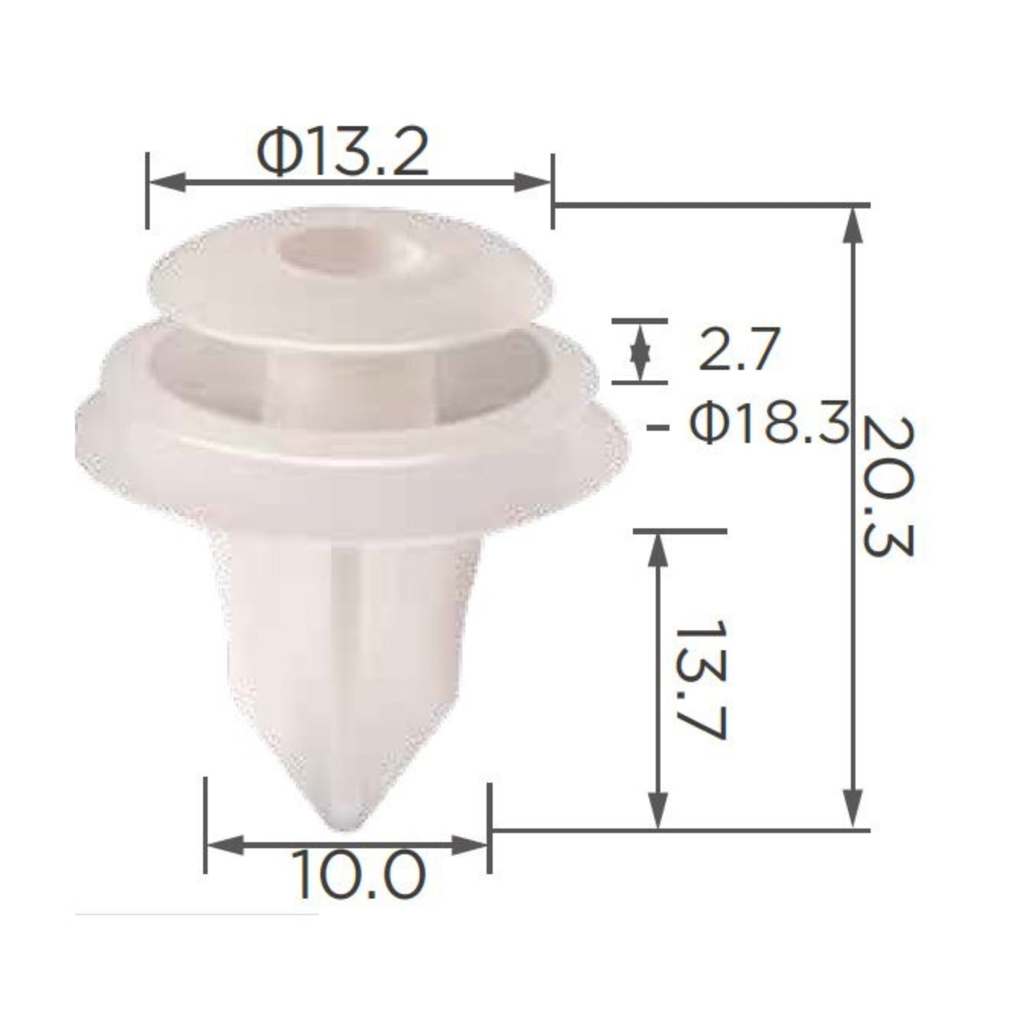 Molas de Fixação em Plástico C391 (embalagem com 50 molas)