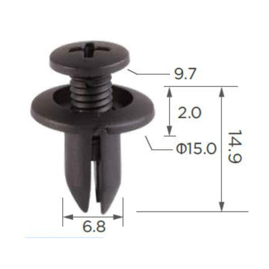 Molas de Fixação em Plástico C44 (embalagem com 50 molas)