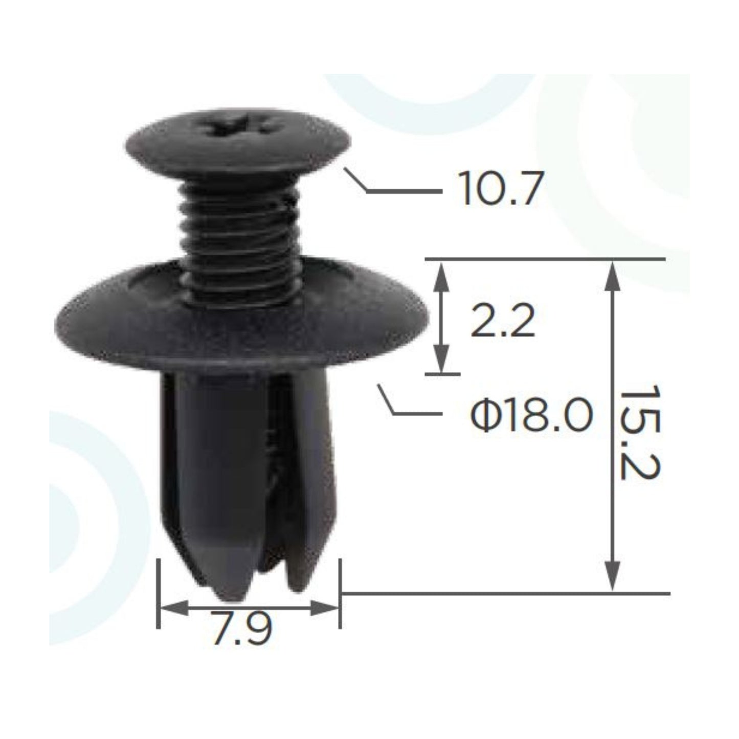 Molas de Fixação em Plástico C578 (embalagem com 50 molas)