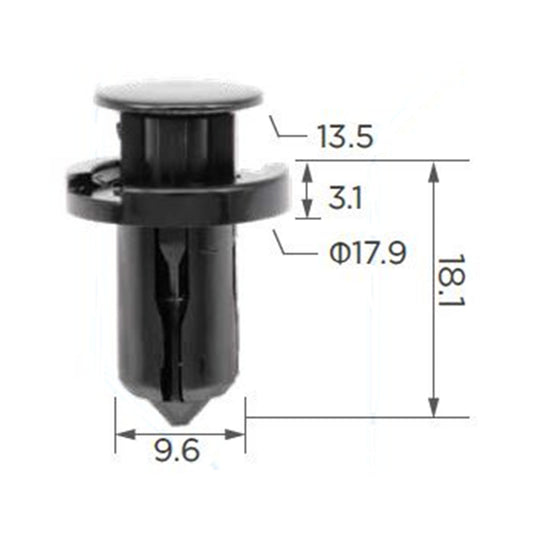 Molas de Fixação em Plástico C89 (embalagem com 50 molas)