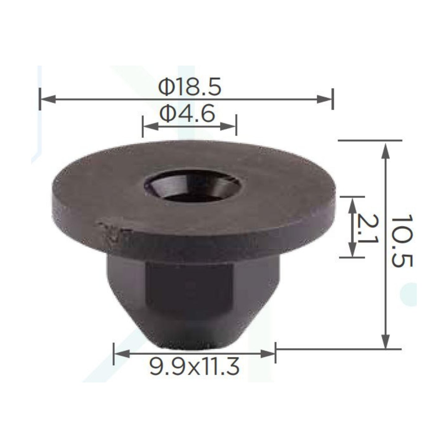 Molas de Fixação em Plástico C933 (embalagem com 50 molas)