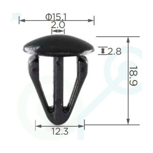 Molas de Fixação em Plástico C95 (embalagem com 50 molas)