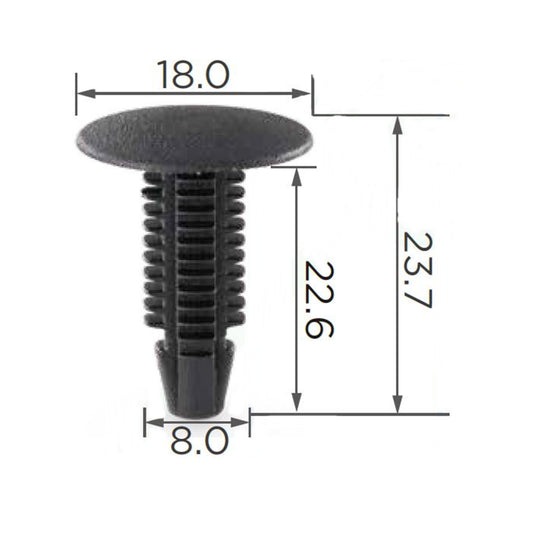 Molas de Fixação em Plástico C109 (embalagem com 50 molas)