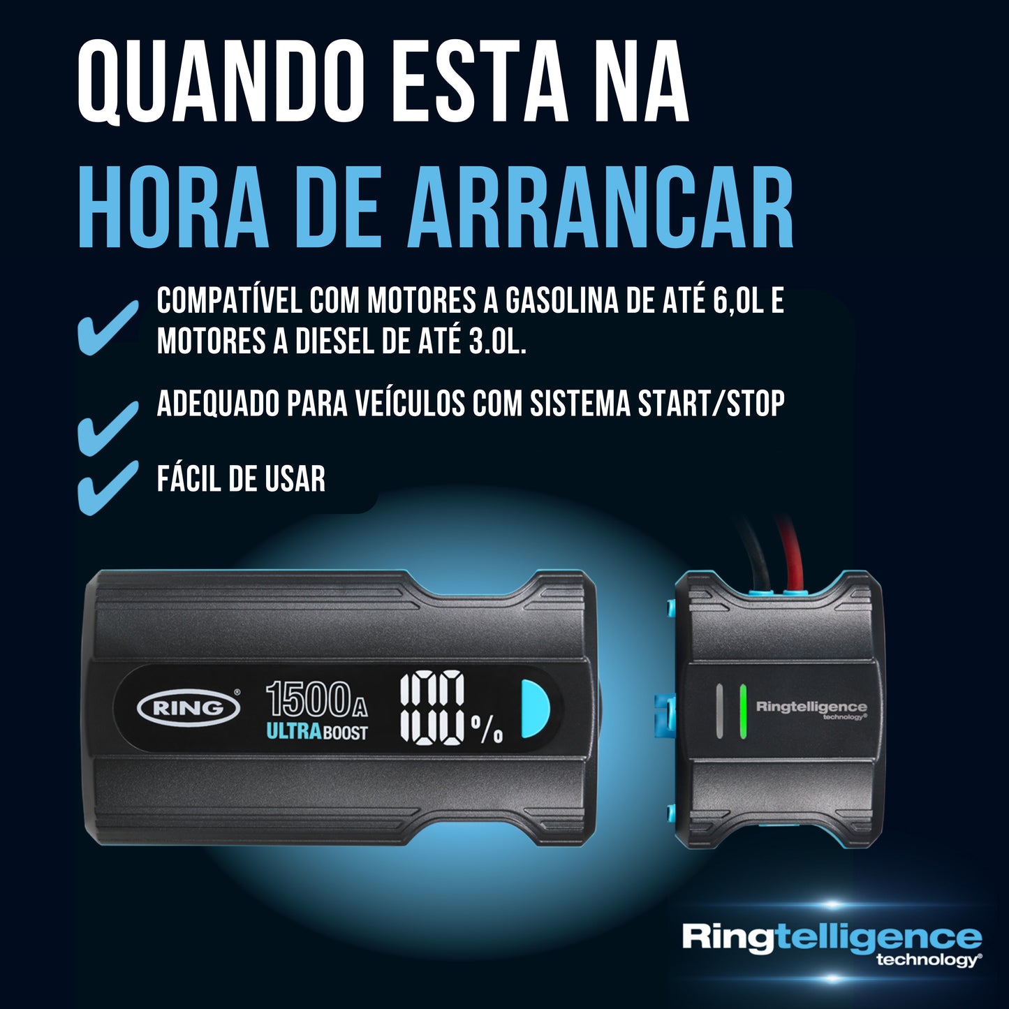 Ultra Booster de Arranque Compacto Lítio 12V 1500A